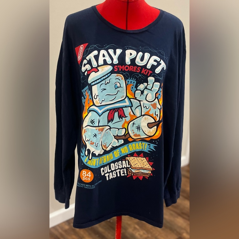 Stay Puft S'mores Kit Long Sleeve Tee - Navy